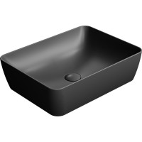 GSI SAND/NUBES keramické umyvadlo na desku 50x38cm, černá mat 903726
