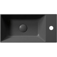 GSI KUBE X keramické umývátko 50x25cm, pravé/levé, černá mat 9486126