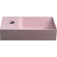 Sapho PICCOLINO betonové umývátko 30, 8x17cm, baterie vlevo, růžová PK30021