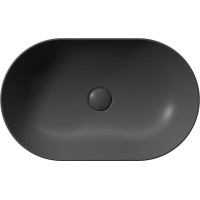 GSI PURA keramické umyvadlo na desku 60x37cm, černá mat 883426