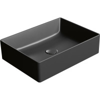 GSI KUBE X keramické umyvadlo na desku, 50x37cm, černá mat 942926