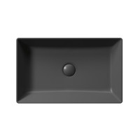 GSI KUBE X keramické umyvadlo na desku, 60x37cm, černá mat 945326