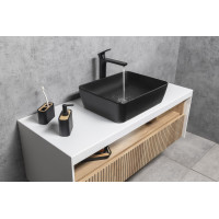 GSI SAND/NUBES keramické umyvadlo na desku 50x38cm, černá mat 903726