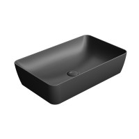 GSI NUBES keramické umyvadlo na desku 60x38cm, černá mat 903626