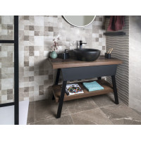 GSI PURA keramické umyvadlo na desku, průměr 42cm, černá mat 885126