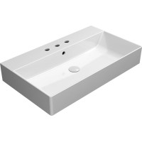 GSI KUBE X keramické umyvadlo 80x47cm, 3 otvory, bílá ExtraGlaze 9422311