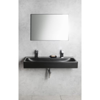 Sapho TORIDI keramické umyvadlo 101x46, 5cm, 2 otvory pro baterii, černá mat TU0222B