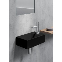 GSI KUBE X keramické umývátko 40x23cm, pravé/levé, černá mat 9484126