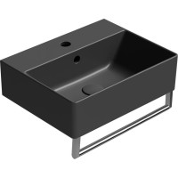 GSI KUBE X keramické umyvadlo 45x35cm, broušená spodní hrana, černá mat 94859126