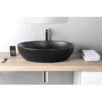 GSI PURA keramické umyvadlo na desku 60x42cm, černá mat 884226
