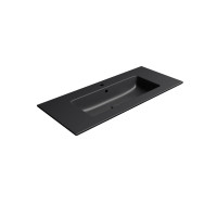 GSI PURA keramické umyvadlo Slim 102x46cm, černá mat 8886126