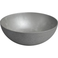 Sapho FORMIGO betonové umyvadlo na desku, Ø 39cm, stříbrná FG319