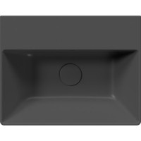 GSI KUBE X keramické umyvadlo 45x35cm, bez otvoru, černá mat 9485026