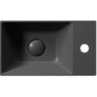 GSI KUBE X keramické umývátko 40x23cm, pravé/levé, černá mat 9484126