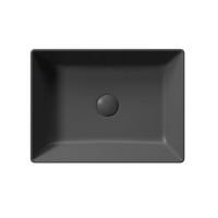 GSI KUBE X keramické umyvadlo na desku, 50x37cm, černá mat 942926
