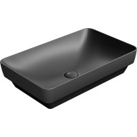 GSI PURA keramické umyvadlo na desku 60x38cm, černá mat 883726