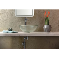 Sapho RIPPLE skleněné umyvadlo na desku Ø 42 cm, čirá s motivem 2501-18