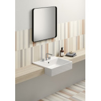 GSI KUBE X keramické umyvadlo polozápustné 55x47cm, 3 otvory, bílá ExtraGlaze 9434311