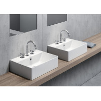 GSI KUBE X keramické umyvadlo 45x35cm, broušená spodní hrana, bílá mat 94859109