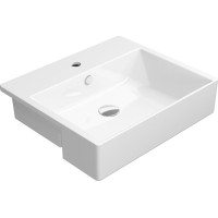 GSI KUBE X keramické umyvadlo polozápustné 55x47cm, bílá ExtraGlaze 9434111