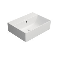 GSI KUBE X keramické umyvadlo 45x35cm, bez otvoru, bílá mat 9485009