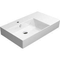 GSI KUBE X keramické umyvadlo 80x47cm, s odkládací plochou vpravo, bílá ExtraGlaze 9456111