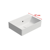 GSI KUBE X keramické umyvadlo 50x37cm, bez otvoru, bílá mat 9447009