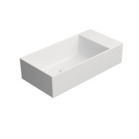 GSI KUBE X keramické umývátko 50x25cm, broušená spodní hrana, bez otvoru, pravé/levé, bílá mat 94869009