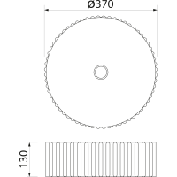 Sapho PICOBELLO keramické umyvadlo na desku Ø 37cm, bílá AR484