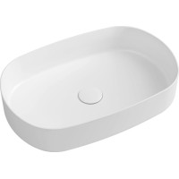 Isvea INFINITY OVAL keramické umyvadlo na desku, 55x36cm, bílá 10NF65055