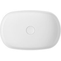 Isvea INFINITY OVAL keramické umyvadlo na desku, 55x36cm, bílá 10NF65055