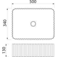 Sapho PICOBELLO keramické umyvadlo na desku 50x34cm, bílá AR485