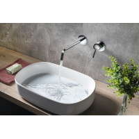 Isvea INFINITY OVAL keramické umyvadlo na desku, 55x36cm, bílá 10NF65055