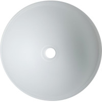 Sapho TELICA skleněné umyvadlo na desku Ø 42 cm, bílá mat TY181W