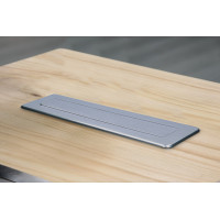 Solight 3z + USB A+C výsuvný blok zásuvek, 2m, nerez ocel