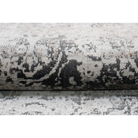 Kusový koberec FEYRUZ Frame - tmavě šedý/krémový