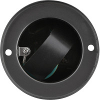 Solight zahradní sloupek IP44, nerez ocel, 2 zásuvky, válec, černý