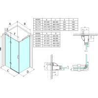 Gelco Legro obdélníkový sprchový kout 1100x900mm L/P varianta GL1111GL5690