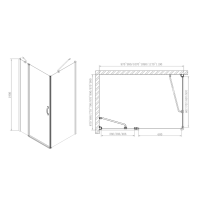 Gelco One obdélníkový sprchový kout 1100x700mm L/P varianta GO4811GO3570
