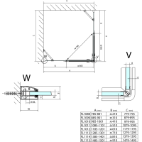 Polysan FORTIS LINE čtvercový sprchový kout 1500x1500 mm, rohový vstup FL1115LFL1115R