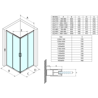 Gelco SIGMA SIMPLY čtvercový sprchový kout 800x800 mm, rohový vstup, čiré sklo GS2180GS2180