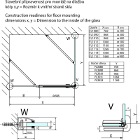 Polysan FORTIS LINE čtvercový sprchový kout 1100x1100 mm, R varianta FL1011RFL3511