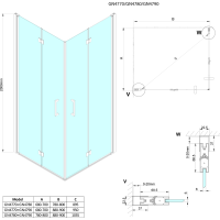 Gelco LORO obdélníkový sprchový kout 900x700mm, rohový vstup GN4790-02