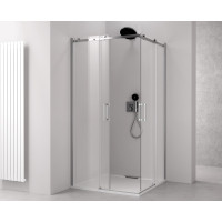 Polysan THRON LINE ROUND čtvercový sprchový kout 800x800mm, kulaté pojezdy, rohový vstup TL2880-5005