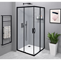 Gelco SIGMA SIMPLY BLACK čtvercový sprchový kout 900x900 mm, rohový vstup, čiré sklo GS2190BGS2190B