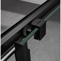 Gelco SIGMA SIMPLY BLACK čtvercový sprchový kout 800x800 mm, rohový vstup, Brick sklo GS2480B-01