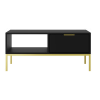 Konferenční stolek AUSTIN 100 - černý/zlatý