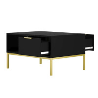 Konferenční stolek AUSTIN 80 - černý/zlatý