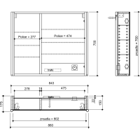 Sapho ALIX galerka s LED osvětlením 86x70x17, 5cm, bílá AX186-0030