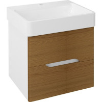 Sapho MEDIENA umyvadlová skříňka 57x50, 7x48, 5cm, bílá mat/dub natural MD062